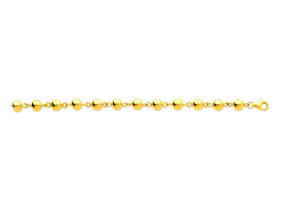 Pulsera Bolas Marseillaises 6mm, 19cm, Oro Amarillo 18k