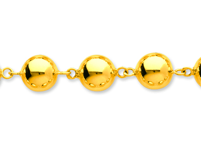 Collar Boules Marseillais 9 Mm, 45 Cm, Oro Amarillo 18k - Imagen Estandar - 2