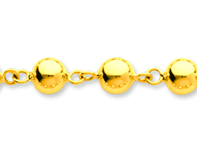 Collar Boules Marseillais 6 Mm, 45 Cm, Oro Amarillo 18k - Imagen Estandar - 2