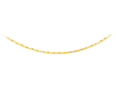 Collar Tubos 2,30 Mm, 42 Cm, Oro Amarillo 18k