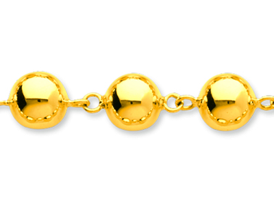 Pulsera Boules Marseillais 8 Mm, 19 Cm, Oro Amarillo 18k - Imagen Estandar - 2