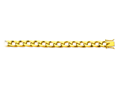 Pulsera De Cadena De Eslabn De Caballo 8mm, 21cm, Oro Amarillo De 18 K
