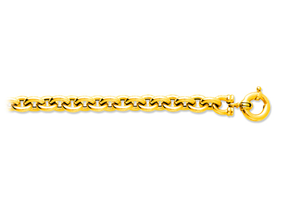 Pulsera De Malla Forzada Redonda Hueca De 11 mm, 21 cm, Oro Amarillo De 18k. Referencia. 3.50.315 - Imagen Estandar - 1