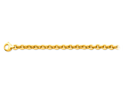 Pulsera Redonda Forçat 7 Mm, 18,50 Cm, Oro Amarillo 18k - Imagen Estandar - 1