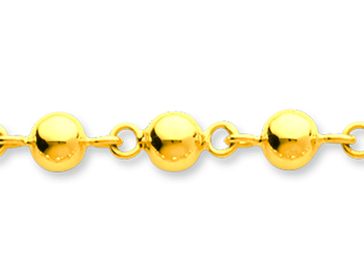 Pulsera Boules Marseillais 5 Mm, 18,5 Cm, Oro Amarillo 18k - Imagen Estandar - 2