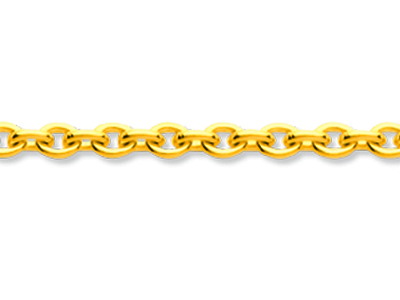 Cadena De Eslabones Forzada Redonda1,10 mm, 50 cm, Oro Amarillo De 18 K - Imagen Estandar - 2