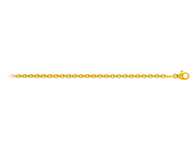 Cadena De Eslabones Forzada Redonda2,30 mm, 42 cm, Oro Amarillo De 18 K - Imagen Estandar - 1