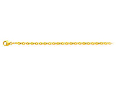 Cadena De Eslabones Forzada Diamantado 1,80 mm, 60 cm, Oro Amarillo De18 K - Imagen Estandar - 1