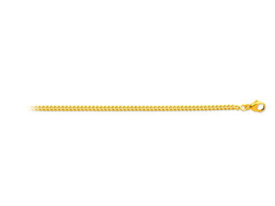 Cadena, Eslabon Gourmette Talla Diamante De 1,50 Mm, 50 Cm, Oro Amarillo De 18 Quilates