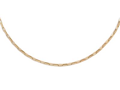 Collar Malla Rectangular Pequeña 5 Mm, 50 Cm, Oro Amarillo 18k. Ref. 4242