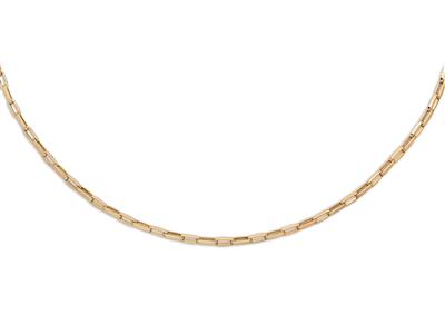 Collar Pequeños Eslabones Rectangulares De 5 mm, 50 cm, Oro Amarillo De 18k. Ref. 4242 - Imagen Estandar - 1