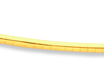 Collar Omega Redondo 2 Mm, 45 Cm, Oro Amarillo 18k - Imagen Estandar - 2