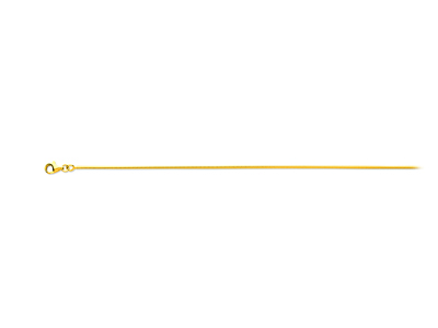 Cadena De Malla Serpentina 1,20mm,50cm, Oro Amarillo De 18 K