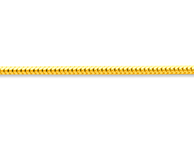 Cadena De Malla Serpentina 1,20 mm,50 cm, Oro Amarillo De 18 K - Imagen Estandar - 2
