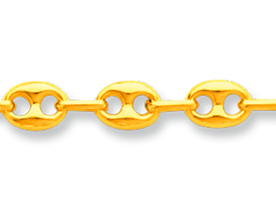 Cadena De Malla Grano De Caf{ Vaciada 4,70 mm, 50 cm, Oro Amarillo De 18 K - Imagen Estandar - 2