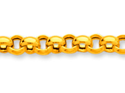 Pulsera De Malla Jaseron 3,30 mm, 18 cm, Oro Amarillo De 18 K - Imagen Estandar - 2