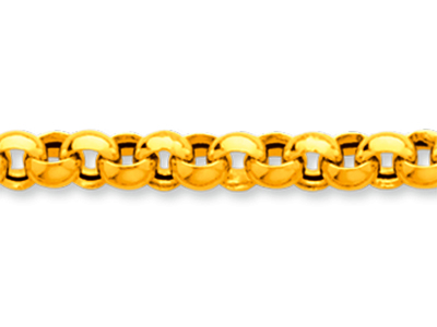 Cadena Jaseron 4,20 Mm, 45 Cm, Oro Amarillo De 18 Quilates - Imagen Estandar - 2