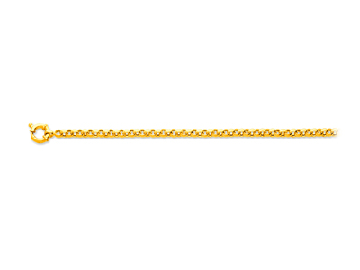 Pulsera De Malla Jaseron 4,80mm, 19cm, Oro Amarillo De 18 K