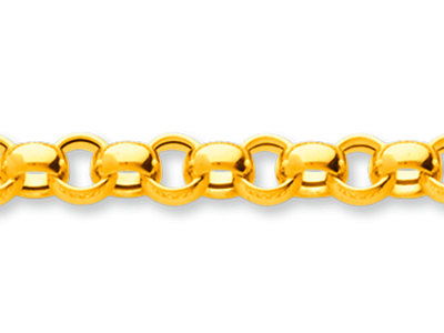Pulsera De Malla Jaseron 6 mm, 19 cm, Oro Amarillo De 18 K - Imagen Estandar - 2