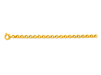 Pulsera De Malla Jaseron 6mm, 21cm, Oro Amarillo De 18 K