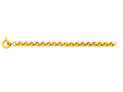 Pulsera De Malla Jaseron 7,30mm, 21cm, Oro Amarillo De 18 K