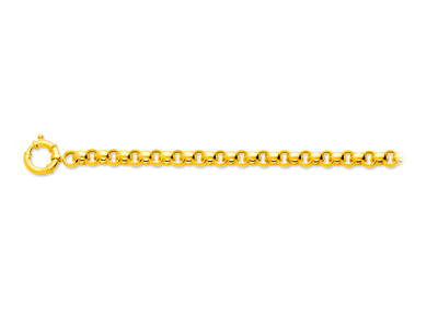 Pulsera De Malla Jaseron 7,80mm, 19cm, Oro Amarillo De 18 K