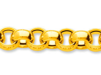 Brazalete De Malla Jaseron 9,80 mm,20,5 cm, Oro Amarillo De 18 K - Imagen Estandar - 2
