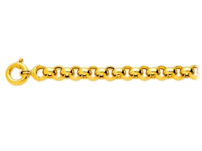 Pulsera Jaseron Malla 12,50 Mm, 21 Cm, Oro Amarillo 18k - Imagen Estandar - 1