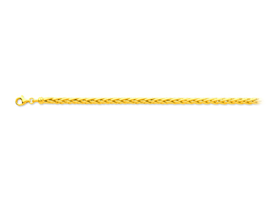 Cadena De Malla Palmier 4mm, 45cm, Oro Amarillo De 18 K