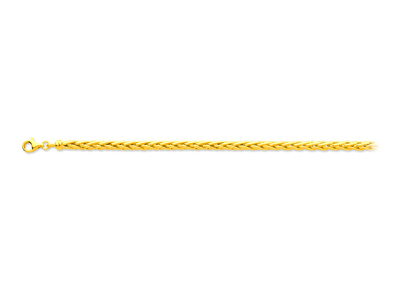 Cadena De Palma 4 Mm, 45 Cm, Oro Amarillo De 18 Quilates