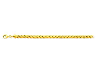 Pulsera De Malla Palmier Hueca 5 mm, 19 cm, Oro Amarillo De 18 K - Imagen Estandar - 1