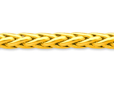 Pulsera De Eslabón Palmier Hueco 6 Mm, 21 Cm, Oro Amarillo De 18 K - Imagen Estandar - 2