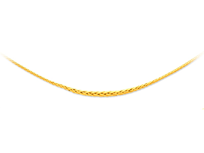 Collar De Malla De Palmera Hueca Engradación De 4,5 mm De Ancho, 42 c M, Oro Amarillo De 18 K - Imagen Estandar - 1