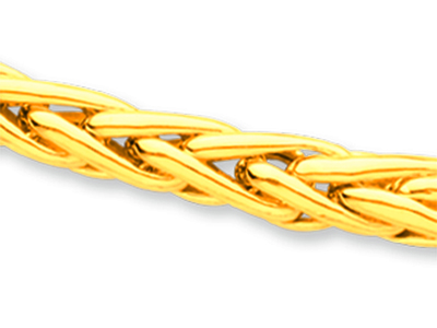Collar De Cadena Palmier Hueca Descendente De 8 mm, 45 cm, Oro Amarillo De 18 K. Ref.9.06.080 - Imagen Estandar - 2