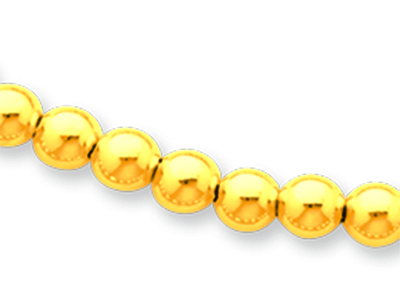 Collar Bola Parisina 3 mm, 43 cm, Oro Amarillo De 18k - Imagen Estandar - 2