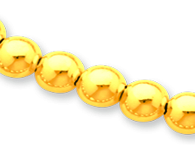 Collar Bolas Parisinas 4 Mm, 43 Cm, Oro Amarillo 18k - Imagen Estandar - 2