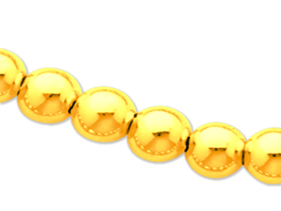 Collar Bolas Parisinas 5 Mm, 43 Cm, Oro Amarillo 18k - Imagen Estandar - 2