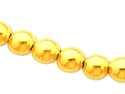 Collar Bolas Parisinas 5 mm, 43 cm,oro Amarillo De 18k - Imagen Estandar - 2