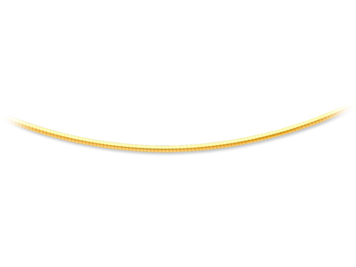 Collar Omega Redondo Avvolto 1,8 Mm, 50 Cm, Oro Amarillo 18k