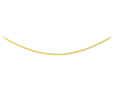 Collar Omega, Redondo 1,5 Mm, Extremos Desenroscables, 45 Cm, Oro Amarillo 18k Art.no. 9.59.015
