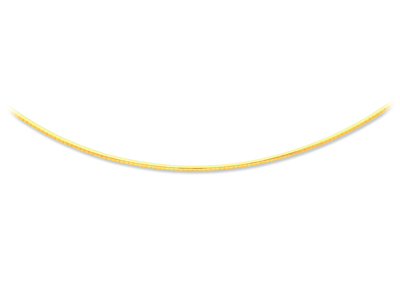 Collar Redondo Omega 2 mm, Puntas Desenroscables, 45 cm, Oro Amarillo De 18 K - Imagen Estandar - 1