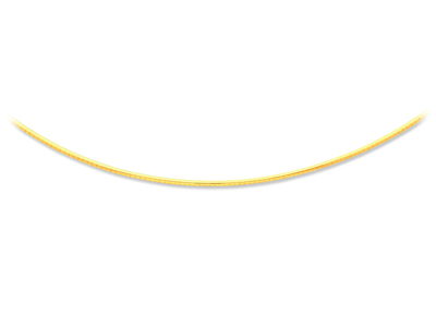 Collar Omega Redondo 2 Mm, Extremos Desenroscables, 45 Cm, Oro Amarillo 18k