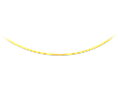Collar Omega Curvo 2 Mm, 42 Cm, Oro Amarillo 18k - Imagen Estandar - 1