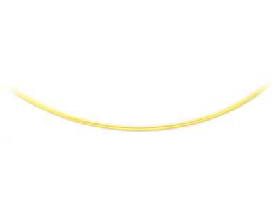 Collar Omega Abombado 2 mm, 45 cm, Oro Amarillo De 18 K - Imagen Estandar - 1