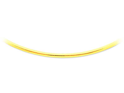 Collar Omega Abombado 4 mm, 45 cm, Oro Amarillo De 18 K - Imagen Estandar - 1