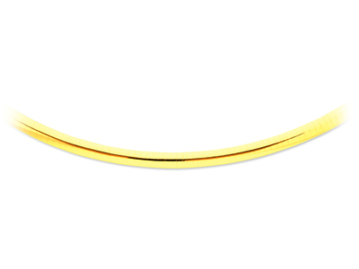 Collar Omega Abovedado 6 mm, 42 cm,oro Amarillo De 18 K - Imagen Estandar - 1
