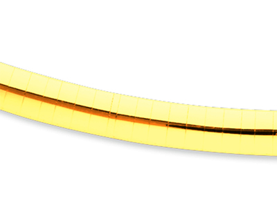 Collar Omega Abovedado 6 mm, 42 cm,oro Amarillo De 18 K - Imagen Estandar - 2