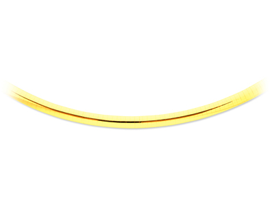 Collar Omega Curvo 6 Mm, 45 Cm, Oro Amarillo 18k