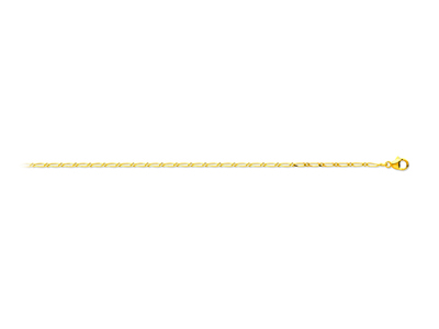 Cadena De Malla Alternada 11, 1,50mm, 50cm, Oro Amarillo De 18 K
