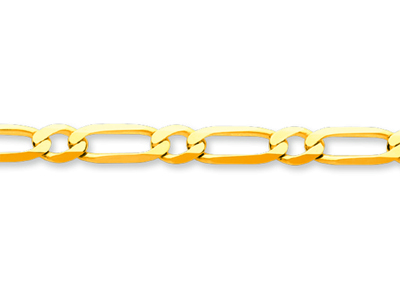 Pulsera De Eslabones Alternos 1/1 Ultraplana 4,70 mm, 21 cm, Oro Amarillo De 18 K - Imagen Estandar - 2